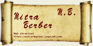 Mitra Berber vizit kartica